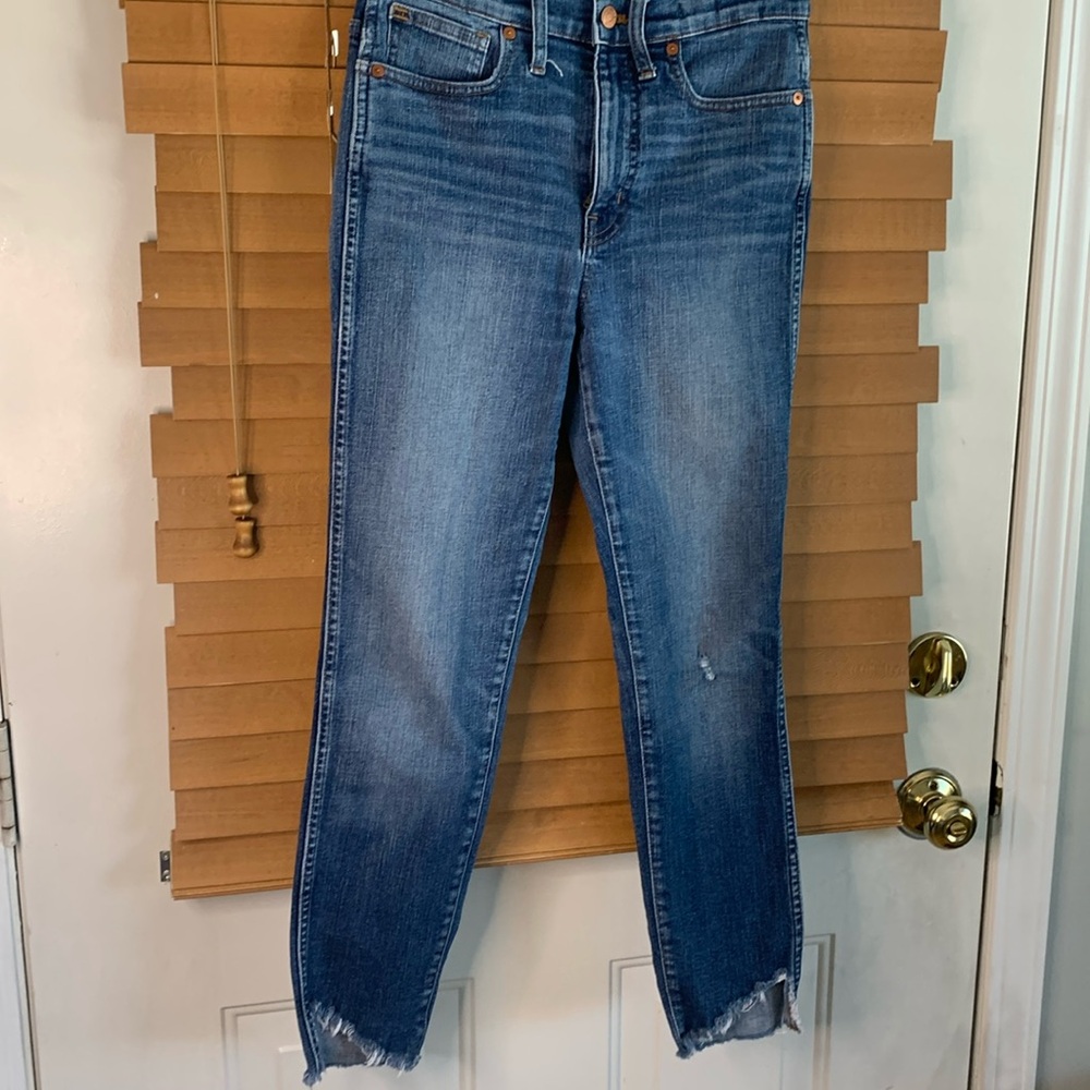 Madewell skinny leg 10” high rise medium wash jeans